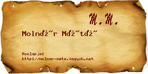 Molnár Máté névjegykártya