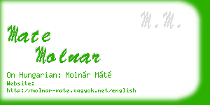 mate molnar business card